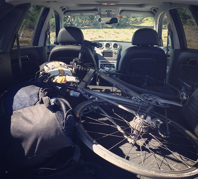 Rental SUV hauling my bike for the Seattle to Portland ride