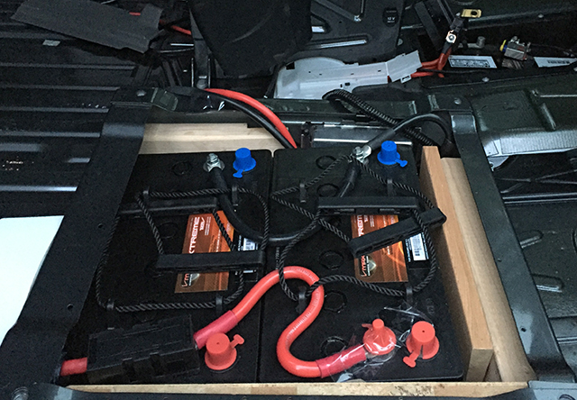 155 amp hour AGM batteries in passenger seat base