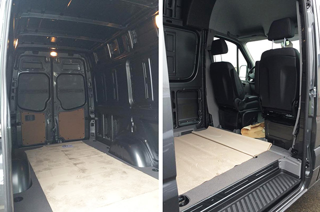 Empty Sprinter Cargo Van