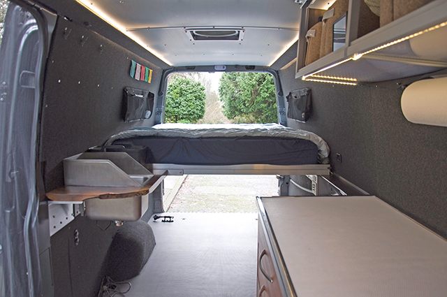 Sprinter camper with bed in back